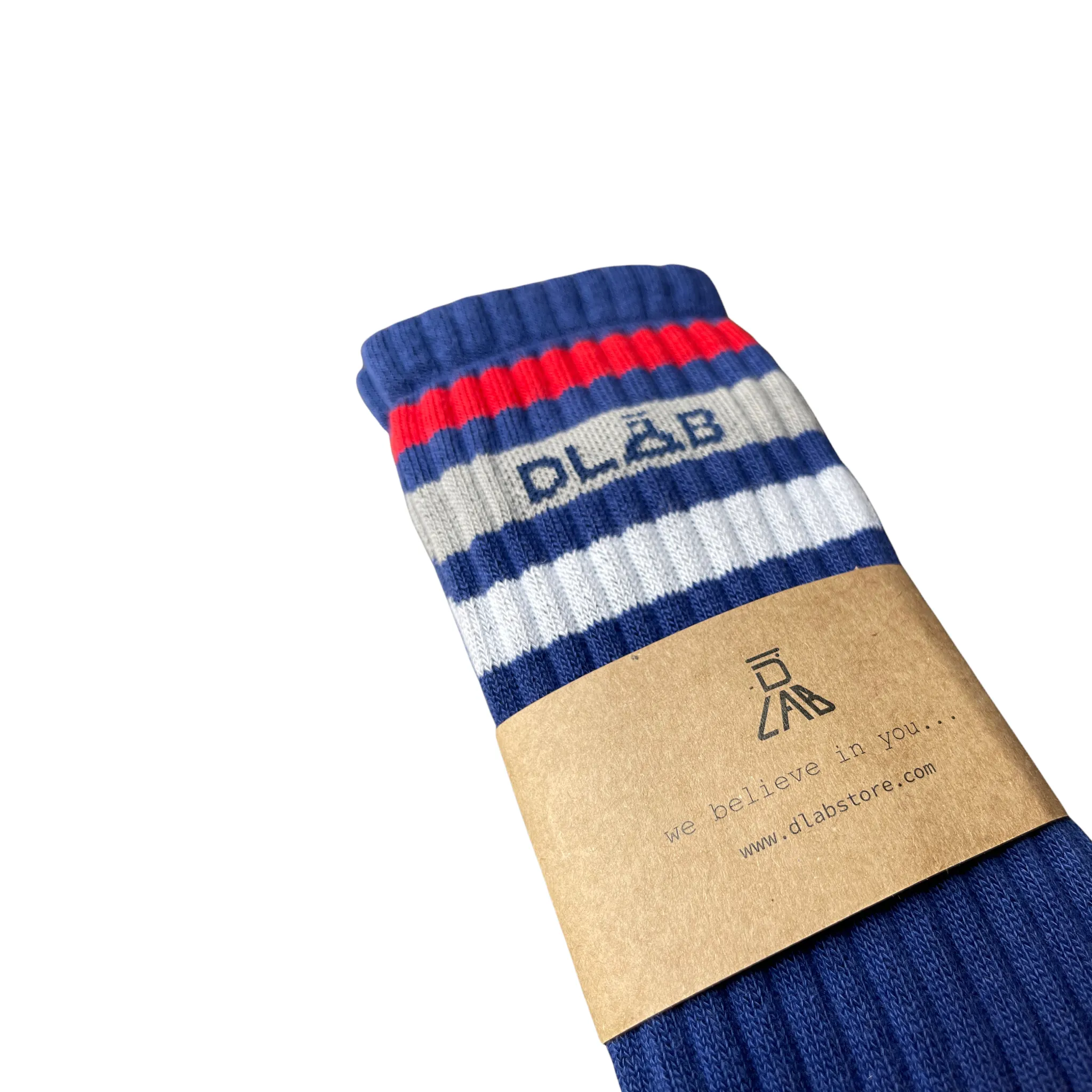 Dlab Socks (High) Navy Blue/Lines