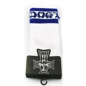 DOGTOWN Tube Socks White Blue- Calcetines