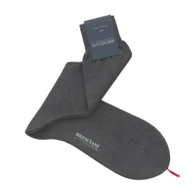 Dotted Cotton Socks in Dark Grey