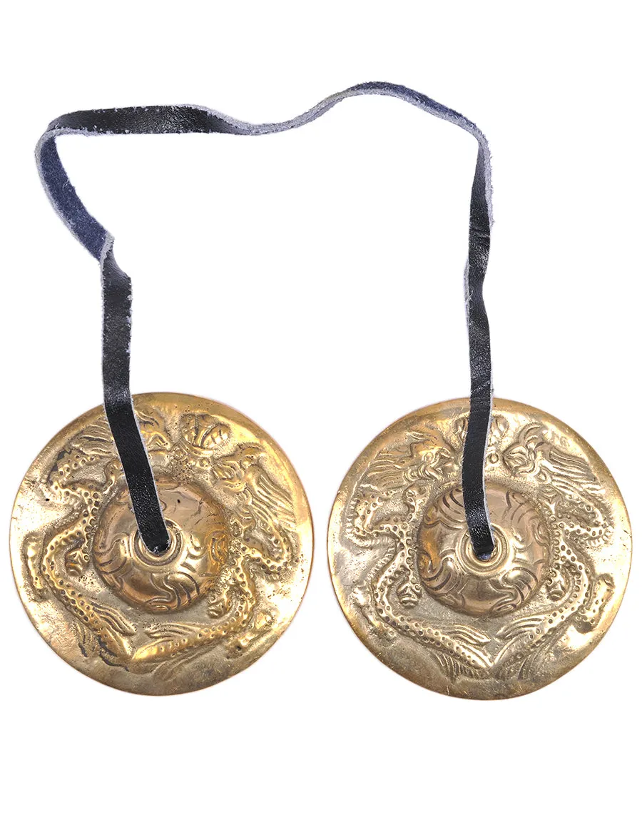 Double Dragon Finger Cymbals Tibetan Tingsha