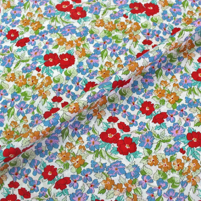 Dressmaking Floral Cotton Lawn - Bright - Edith