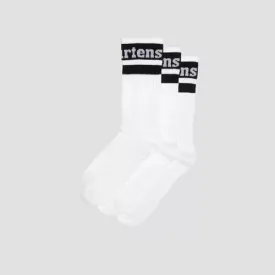 Dr.Martens Athletic Logo 3PK Socks -White