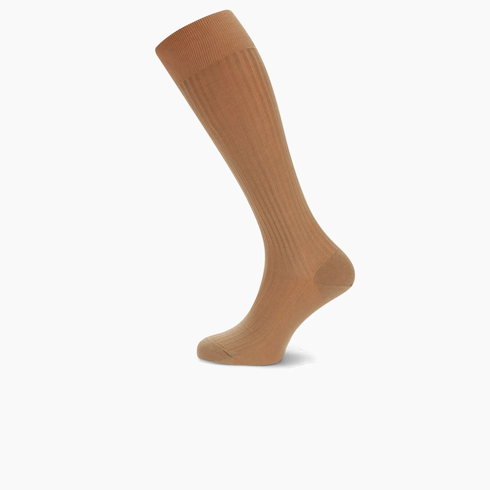 Ecru Long Cotton Socks