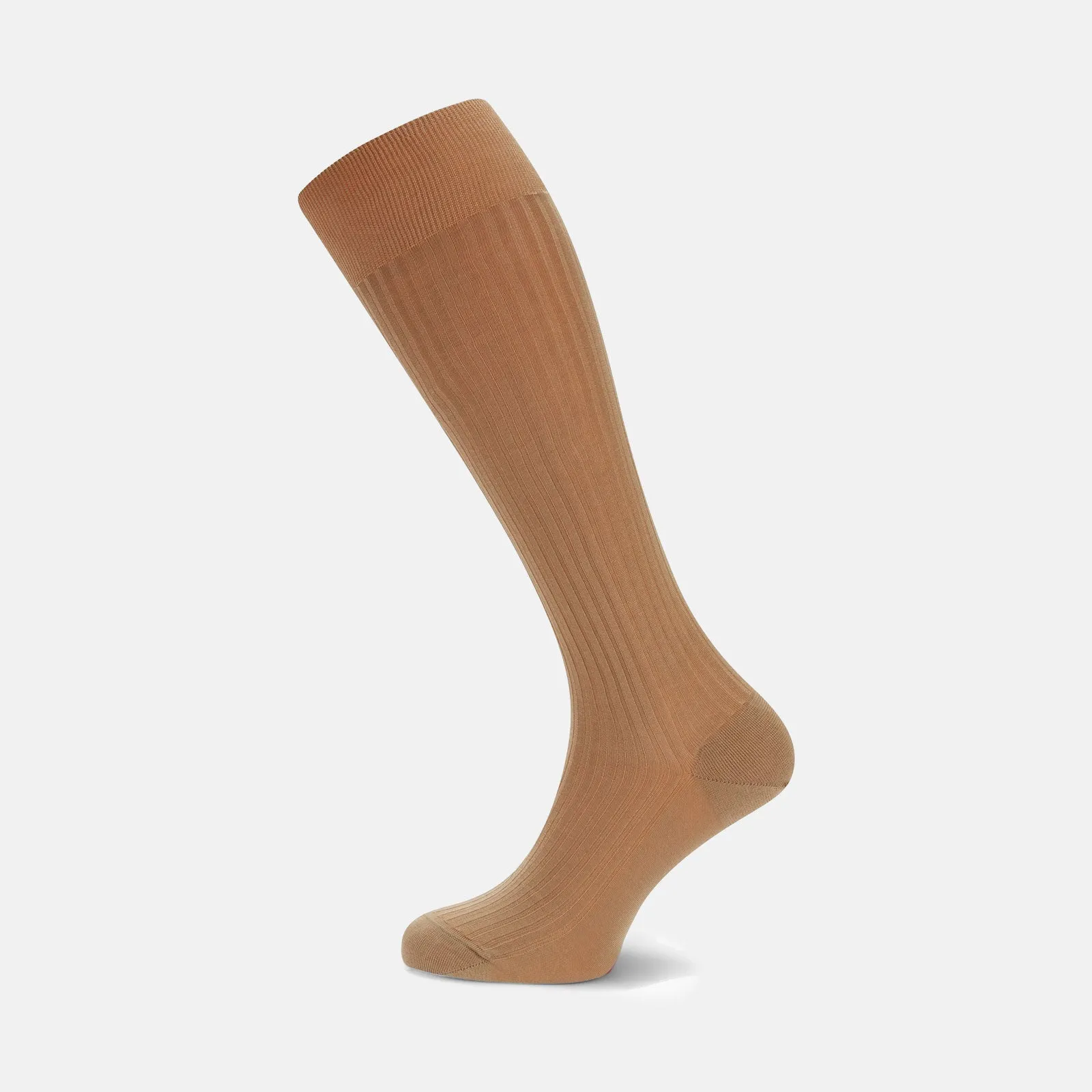 Ecru Long Cotton Socks