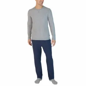 Eddie Bauer Men’s  2-Piece Super Soft Top & Bottom PJ Lounge Set Gray