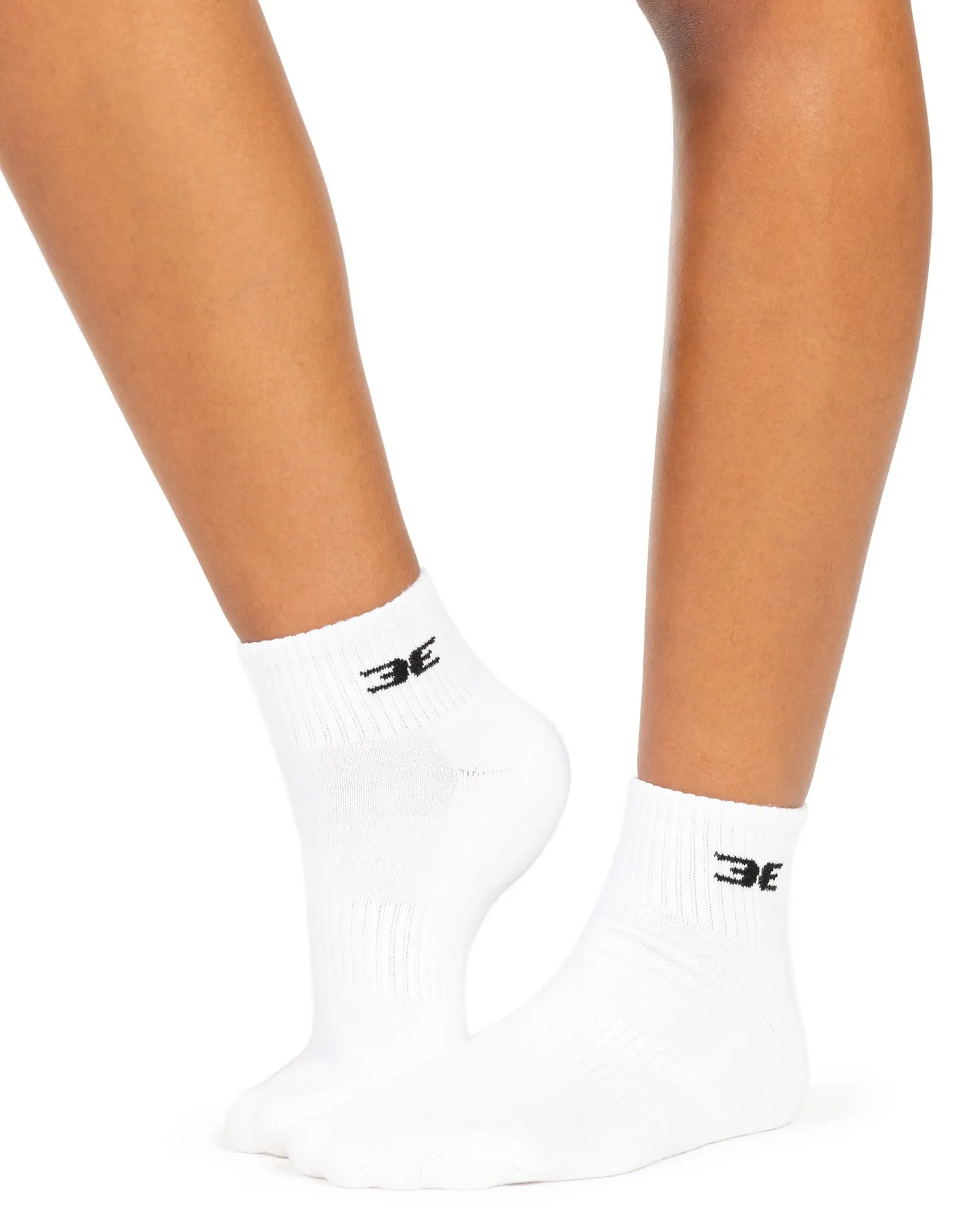 EE Half Crew Socks - White