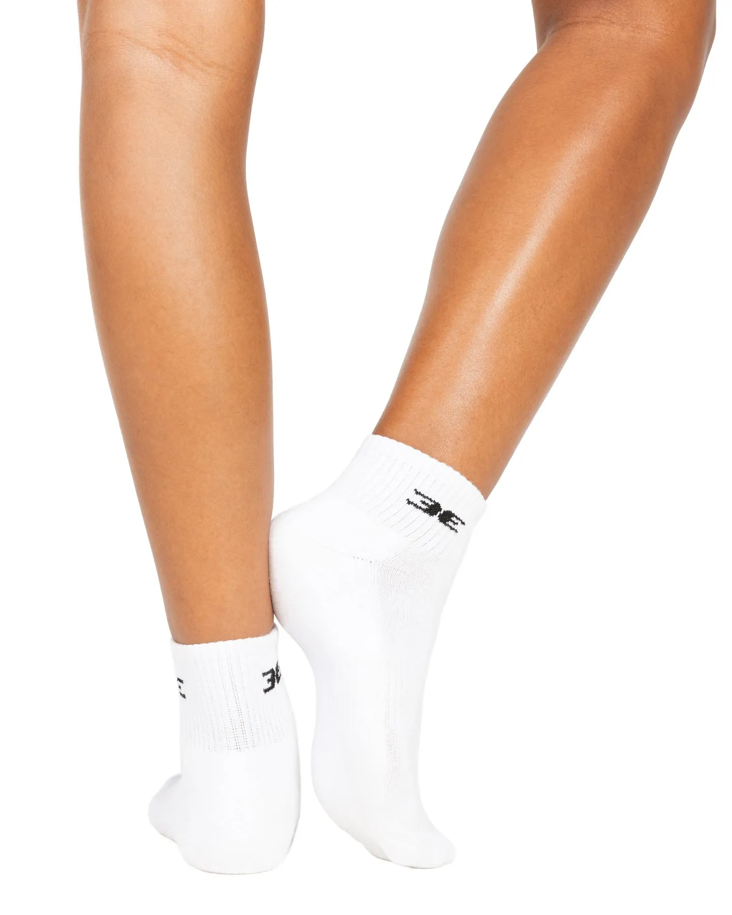 EE Half Crew Socks - White