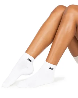 EE Half Crew Socks - White