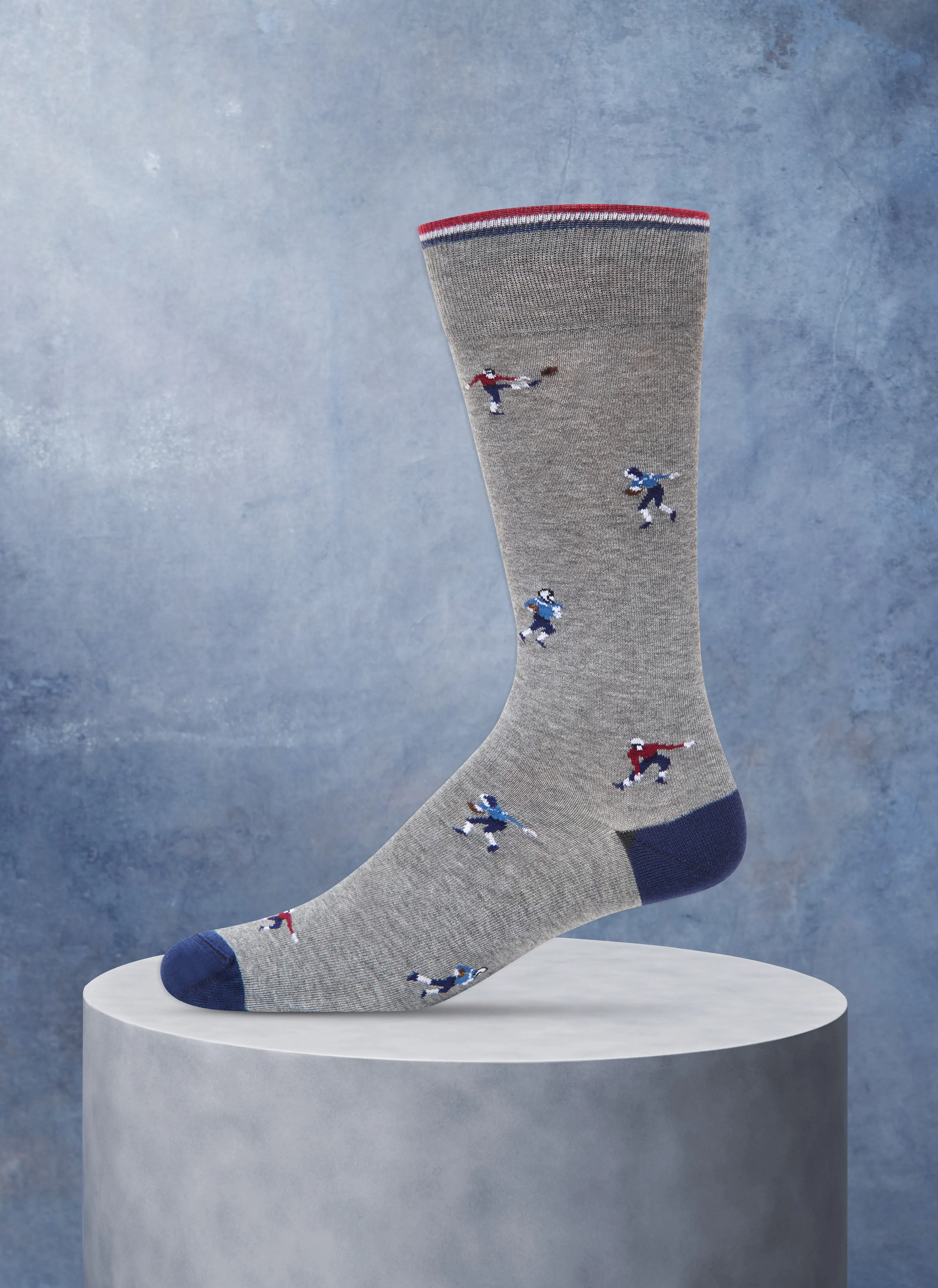 Football Player Sock in Grey