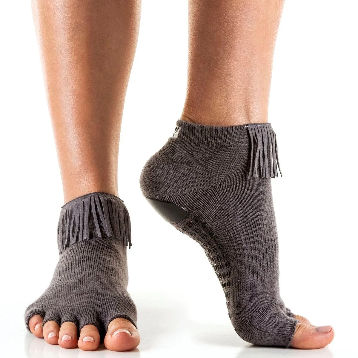 Fringe Open Toe Grip Socks (Barre / Pilates)