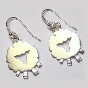 Front Face Sheep Drop Earrings