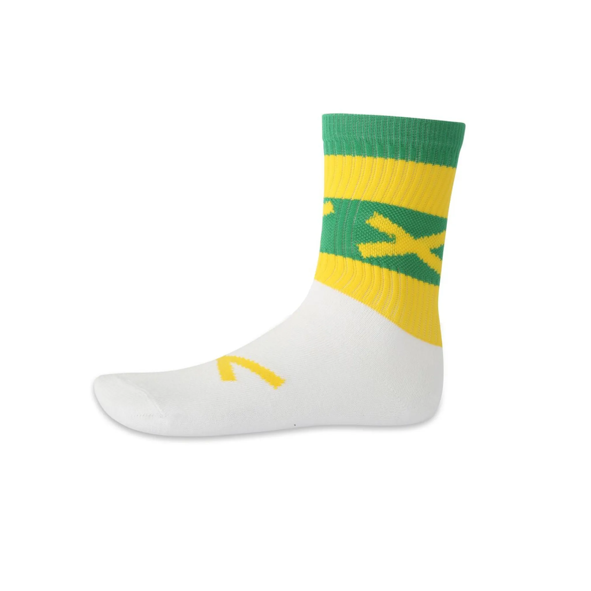 GAA Hoop Socks-Half Sock (Green & Yellow)