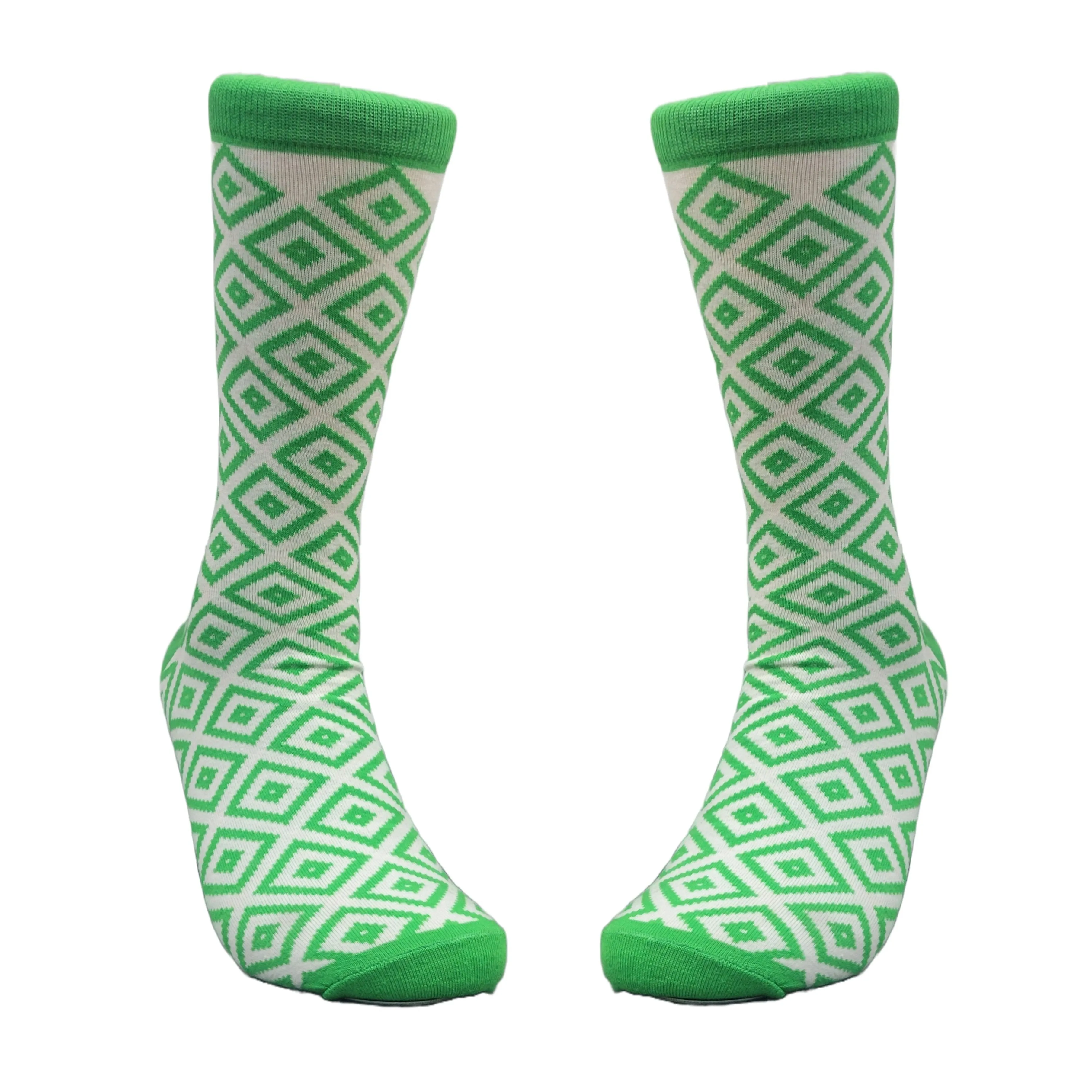 Green Diamond Pattern Socks from the Sock Panda