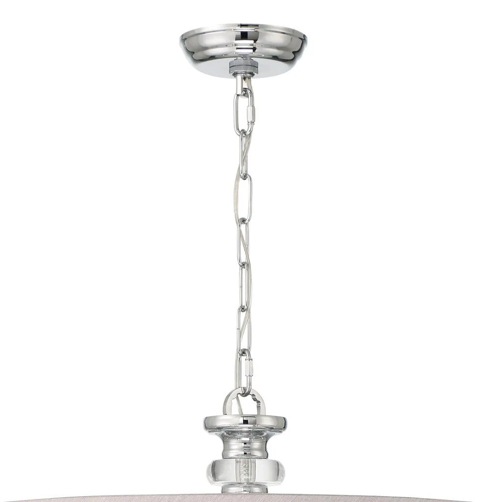 Hampton 8 Light Drum Shade Polished Chrome Chandelier