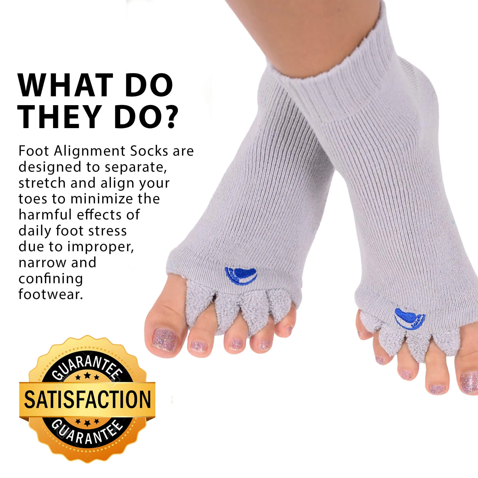 Happy Feet Alignment Sock in Light Grey