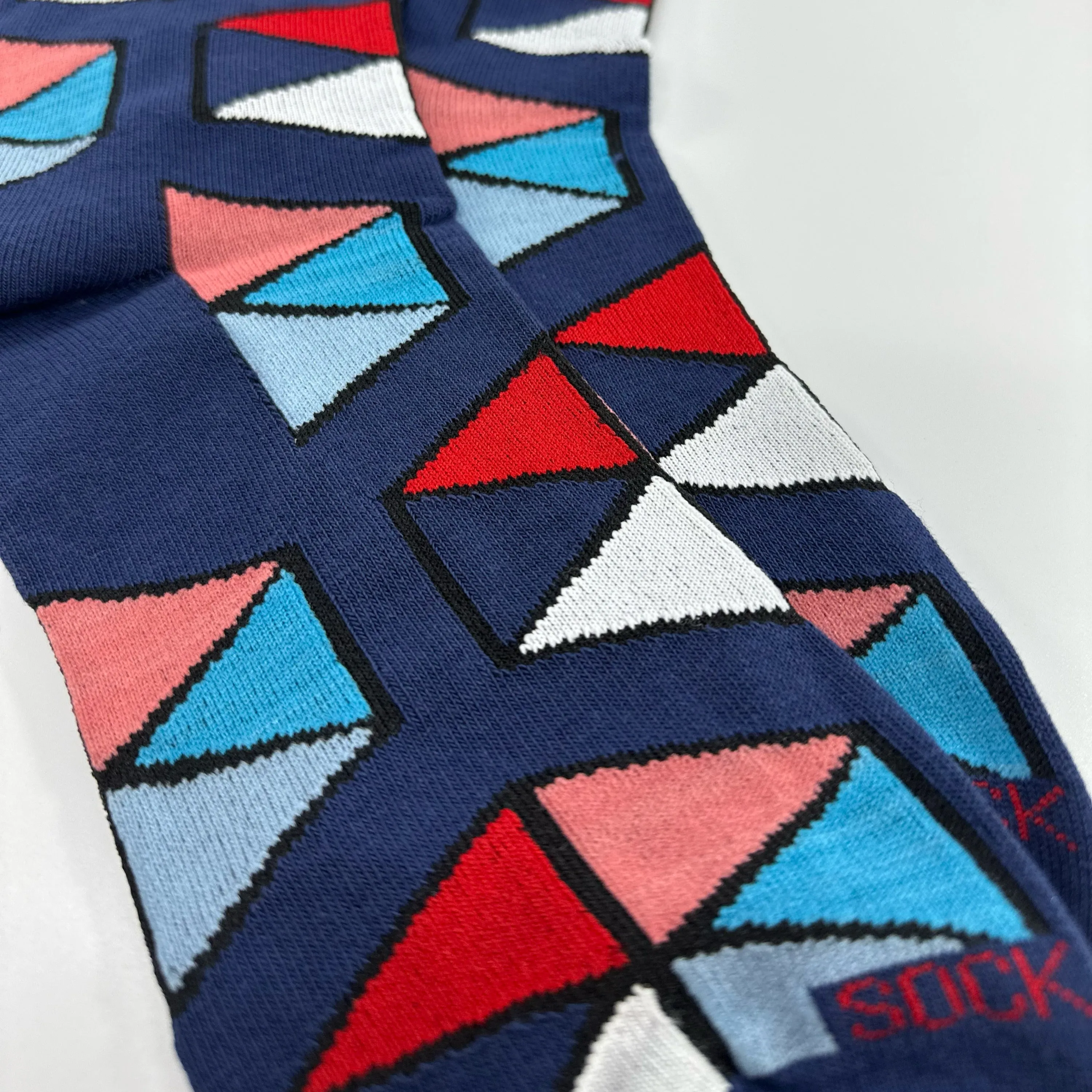 Hexagon Flag Banner Patterned Socks from the Sock Panda