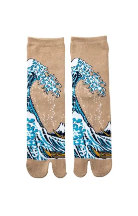 Hokusai The Great Wave Tabi Socks