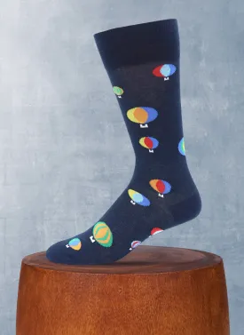 Hot Air Balloon Sock in Navy