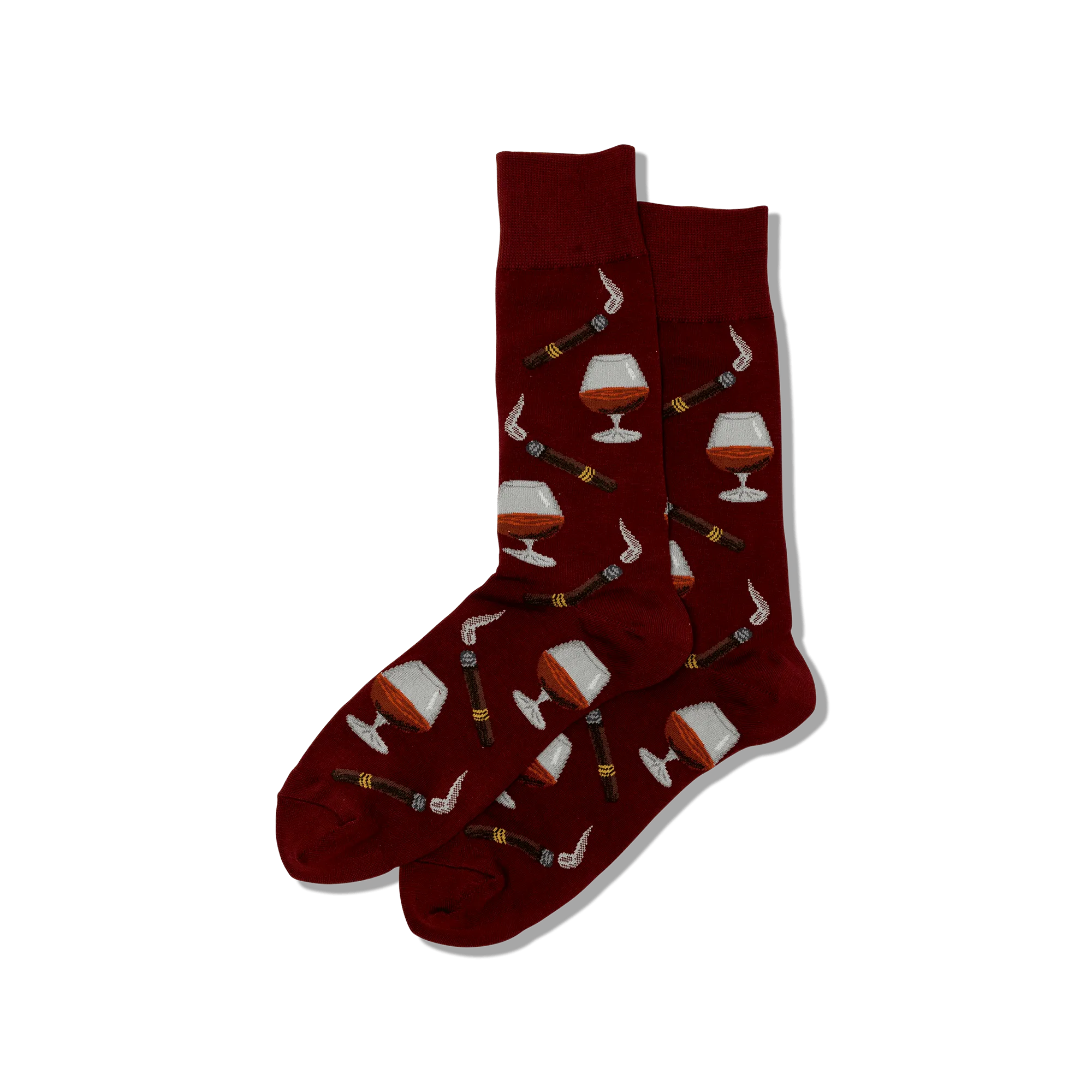 HOTSOX Men's Cognac and Cigars Socks