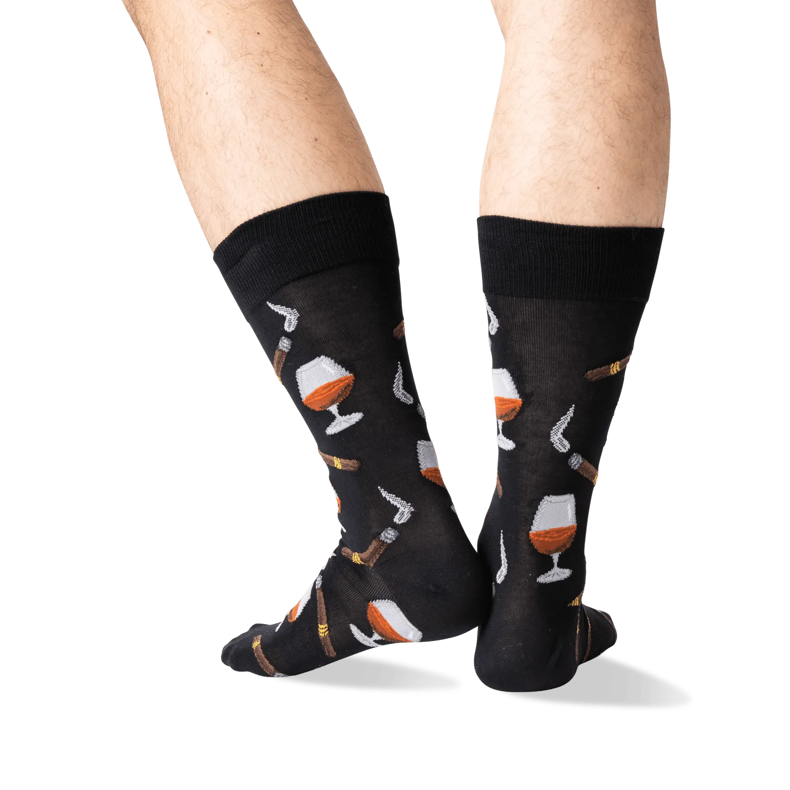 HOTSOX Men's Cognac and Cigars Socks