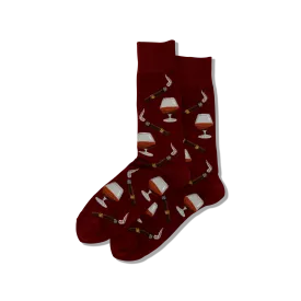 HOTSOX Men's Cognac and Cigars Socks