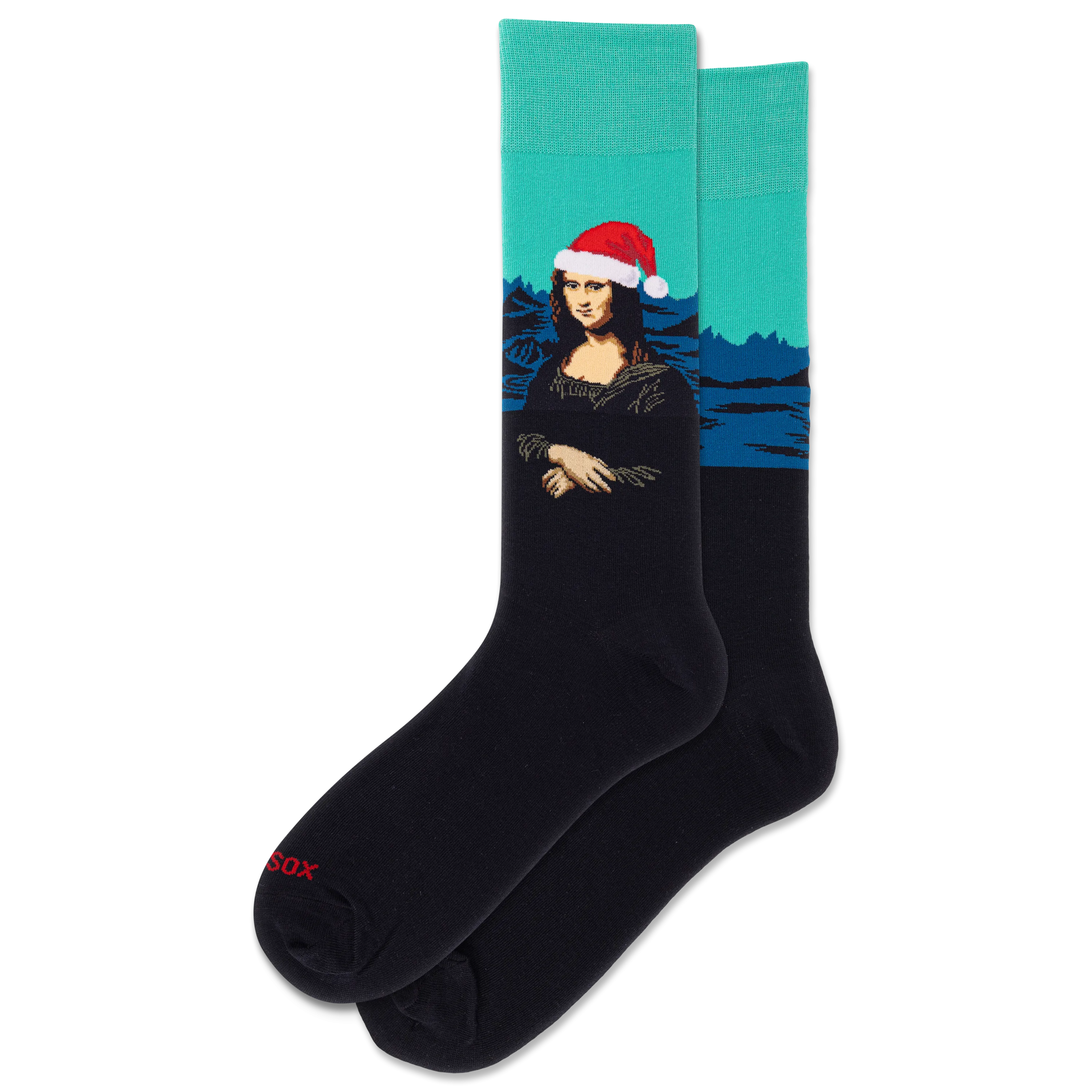 HOTSOX Men's Santa Mona Lisa Crew Sock