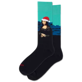 HOTSOX Men's Santa Mona Lisa Crew Sock