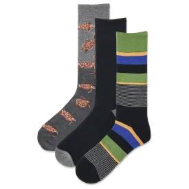 HOTSOX Men's Turtles Crew Sock 3 Pack