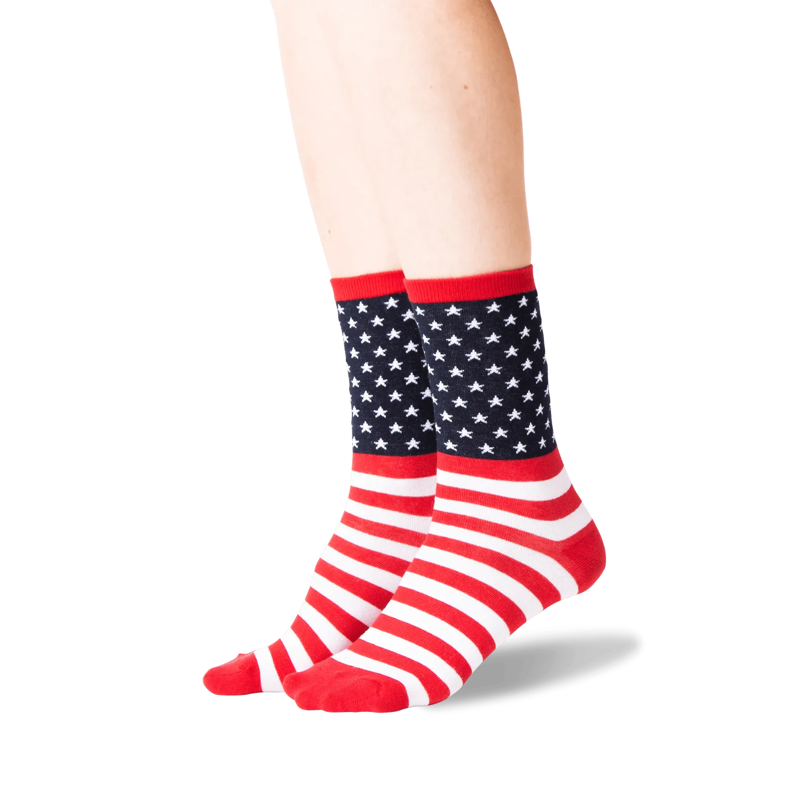 HOTSOX Women's American Flag Crew Socks