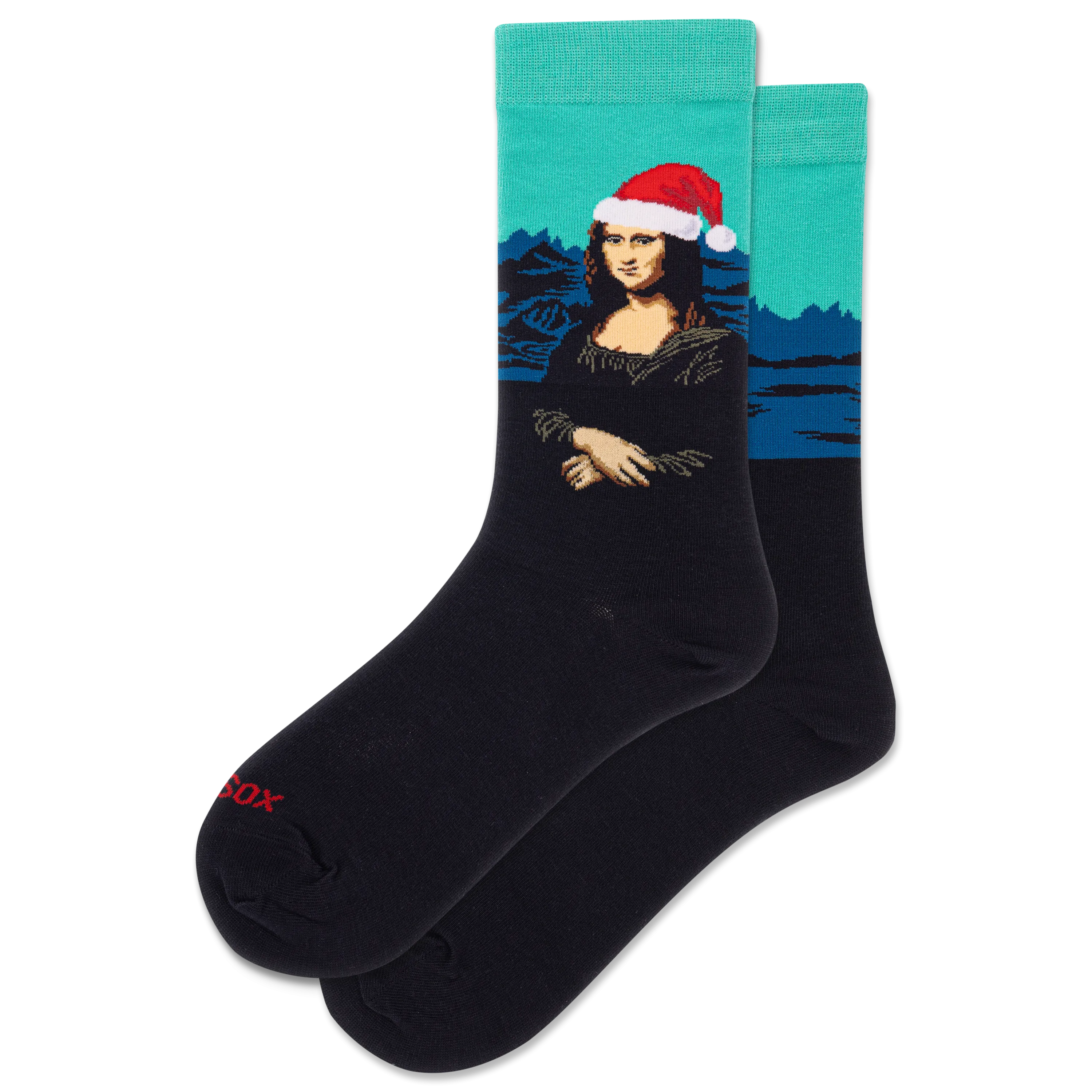 HOTSOX Women's Santa Mona Lisa Crew Sock