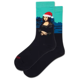 HOTSOX Women's Santa Mona Lisa Crew Sock