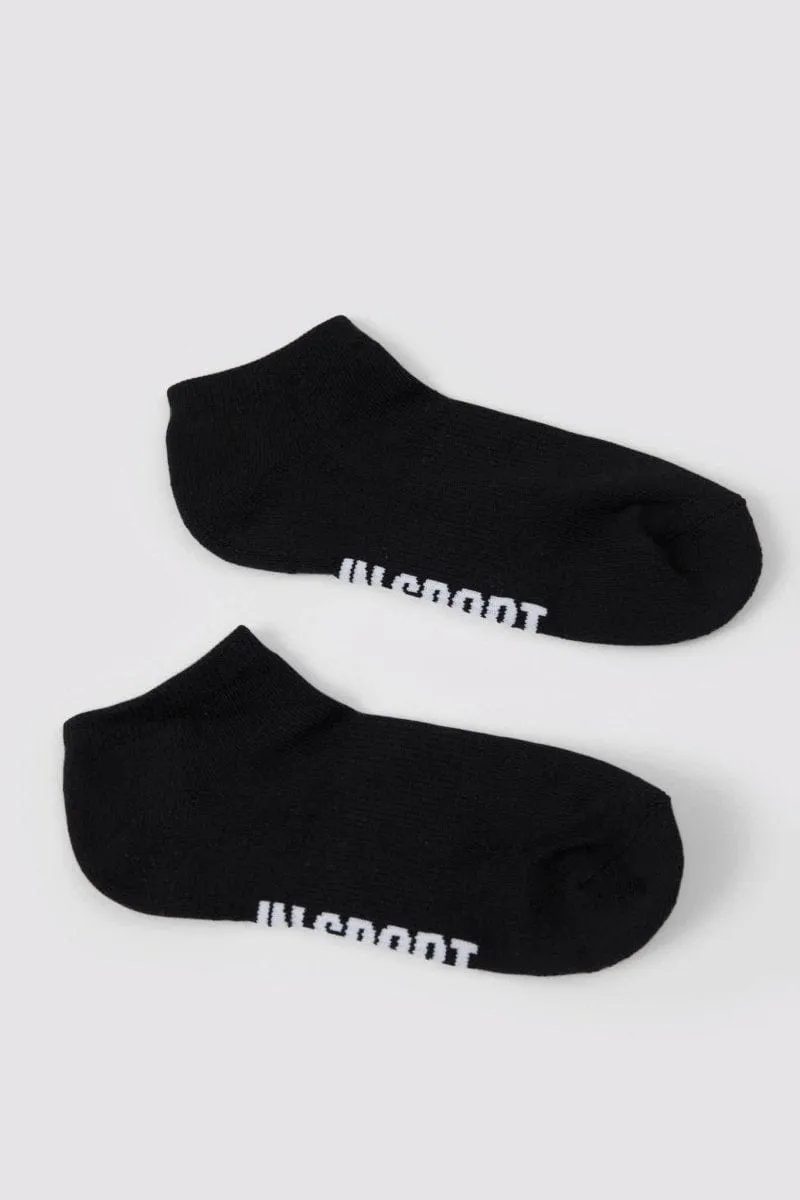 INSPORT WOMEN'S SPORTS CUSHION ANKLE 3 PACK BLACK SOCKS