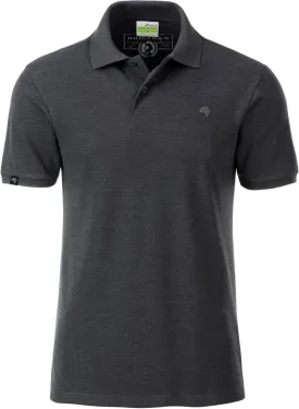 JAN 8010 ― Herren Bio-Baumwolle Polo Shirt - Heather Schwarz Grau Melange