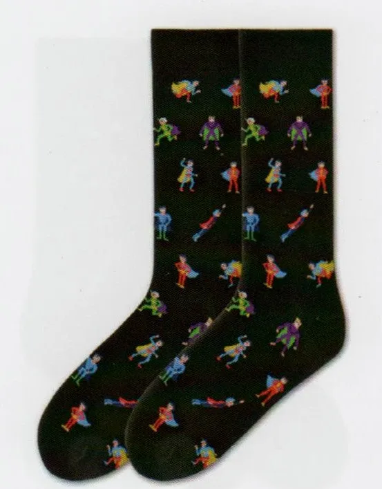 K Bell Mens Super Heroes Sock