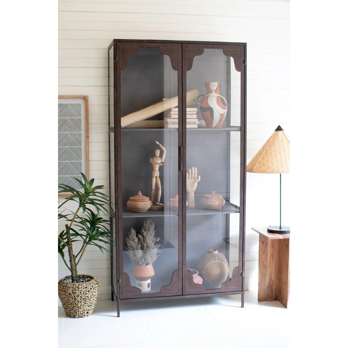 Kalalou - Metal And Glass Cabinet