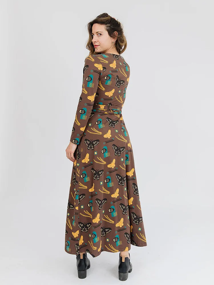 Katie Maxi Wrap Dress - Autumn Quilt