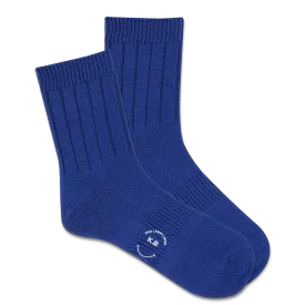 K.Bell Men's Solid Ribbed Short Crew Sock