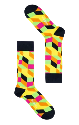 Kids Black Tetris - Socks