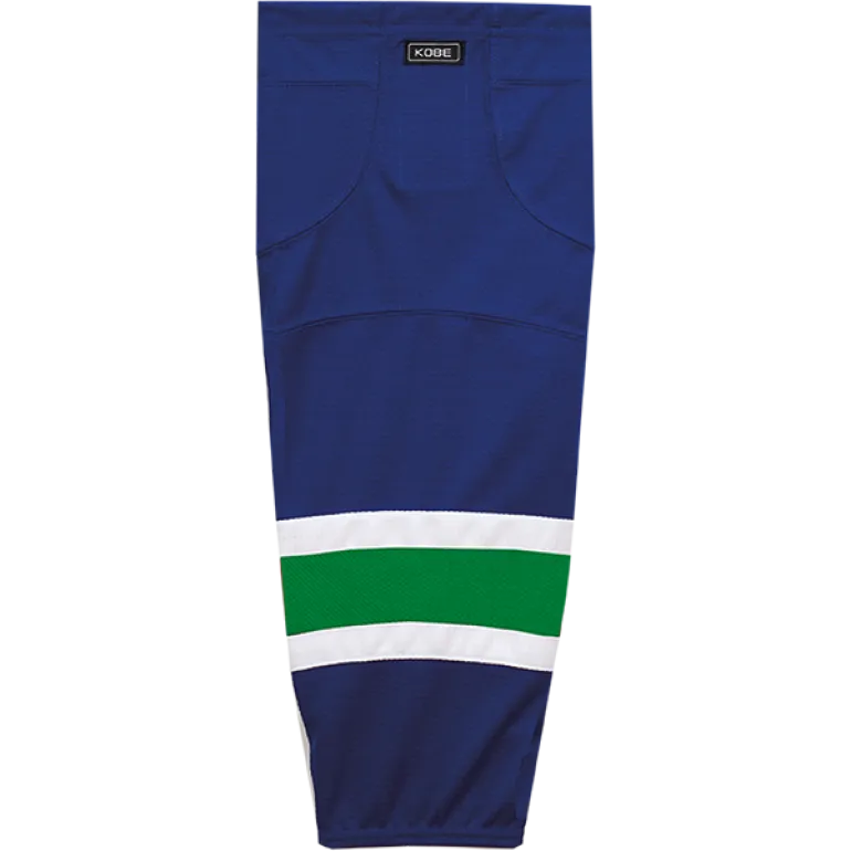 Kobe Sportswear K3GS54A Pro Series Vancouver Canucks Away Mesh Ice Hockey Socks