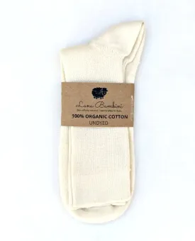 Laura Undyed Organic Cotton Socks in Ecru