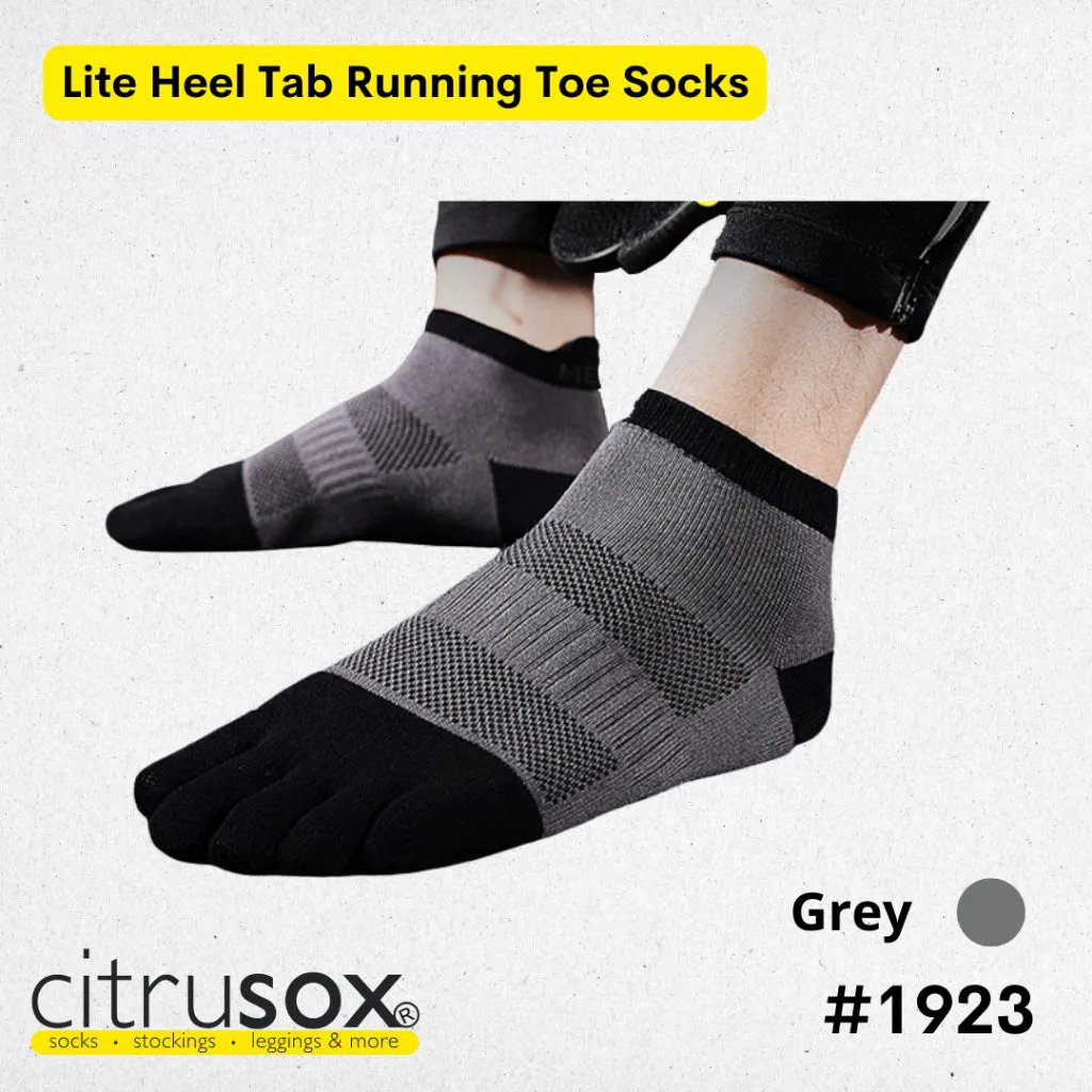 Lite Heel Tab Running Toe Socks