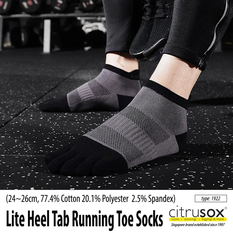 Lite Heel Tab Running Toe Socks