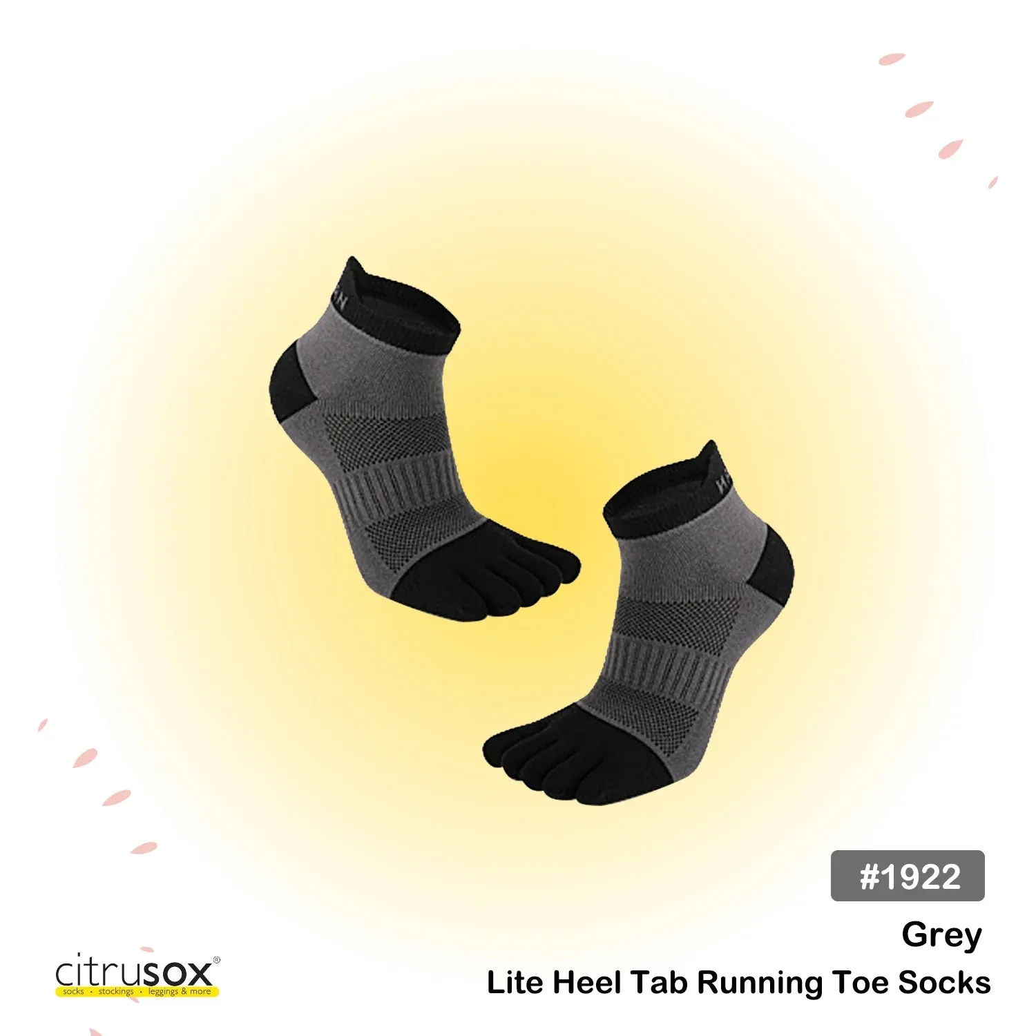 Lite Heel Tab Running Toe Socks