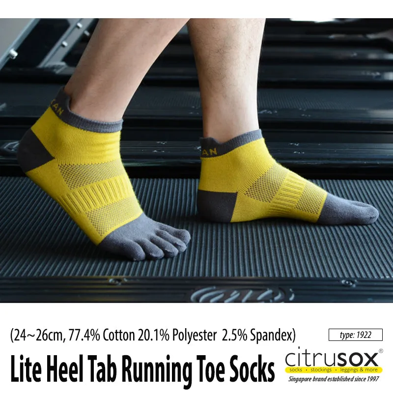 Lite Heel Tab Running Toe Socks