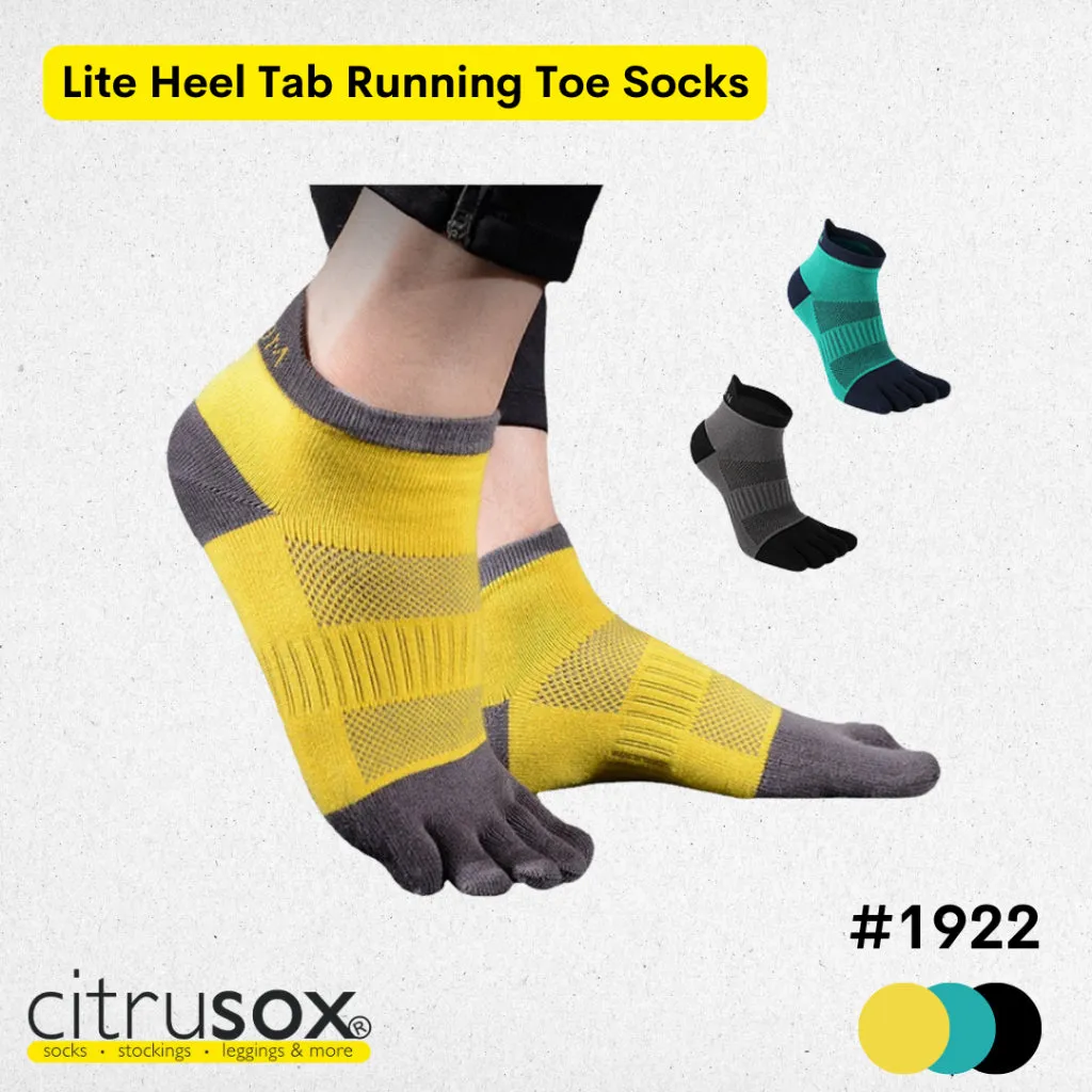 Lite Heel Tab Running Toe Socks