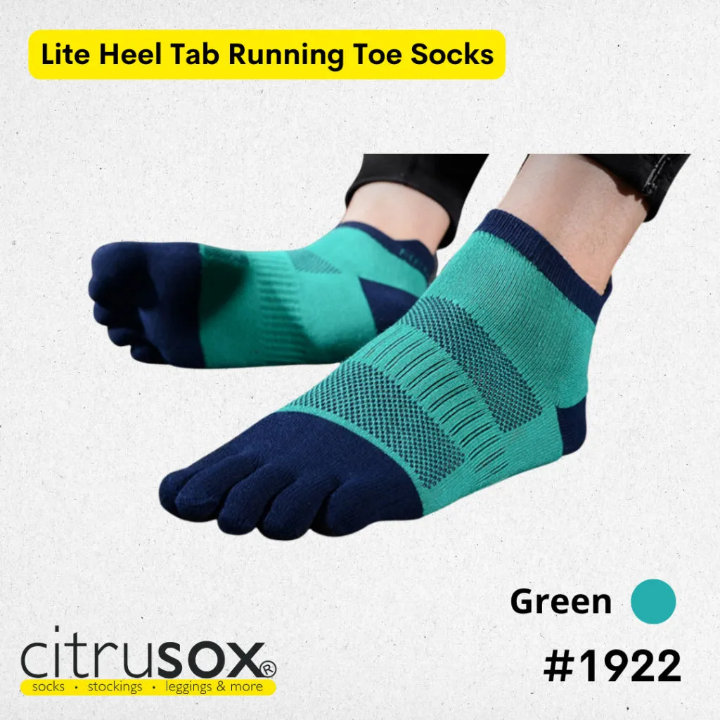 Lite Heel Tab Running Toe Socks