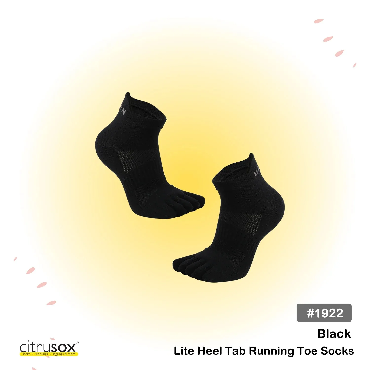 Lite Heel Tab Running Toe Socks