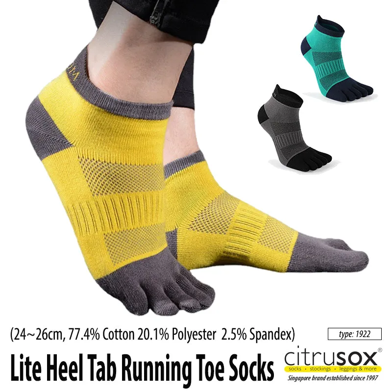 Lite Heel Tab Running Toe Socks