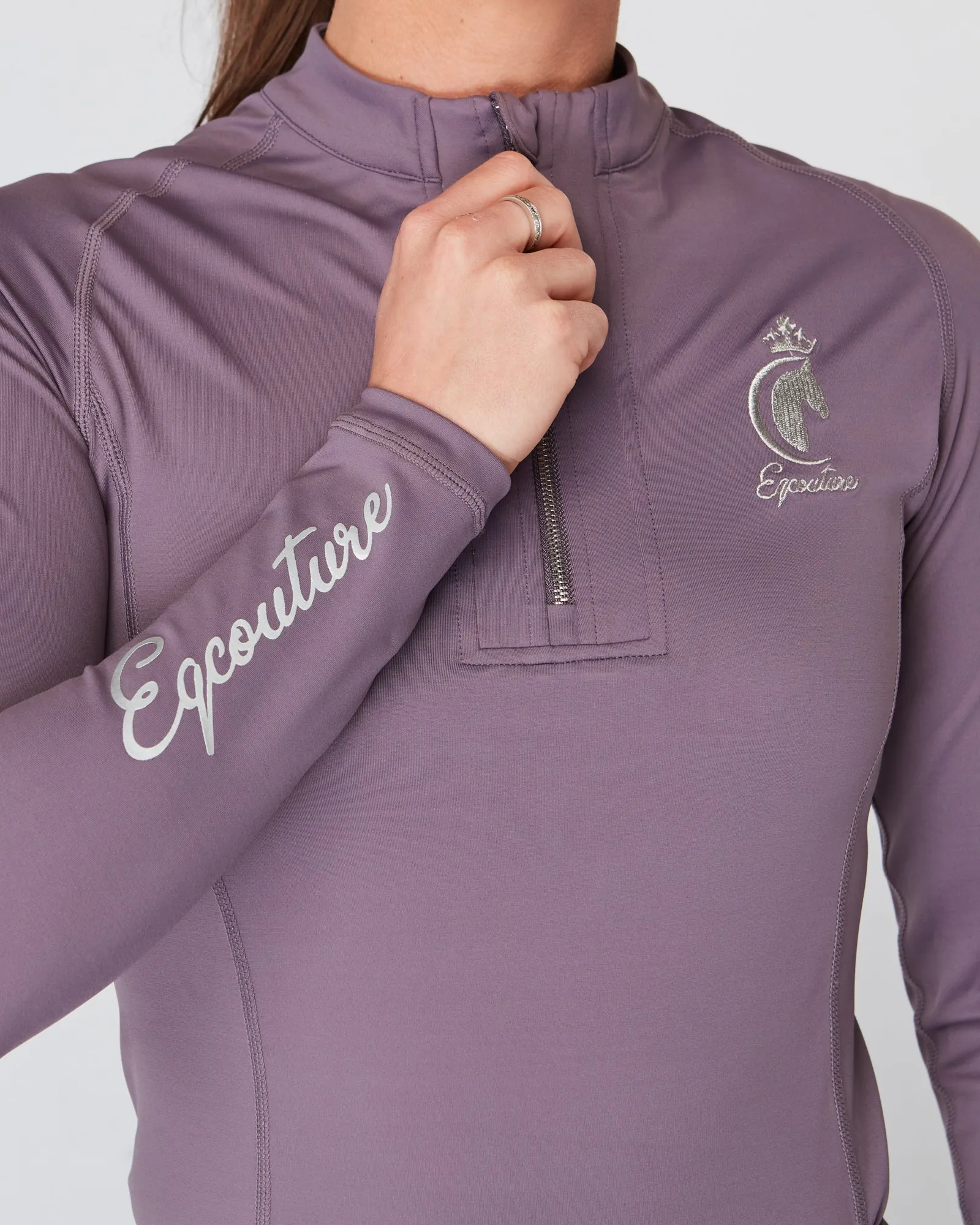 Long Sleeve Equestrian Base Layer - DUSTY MAUVE