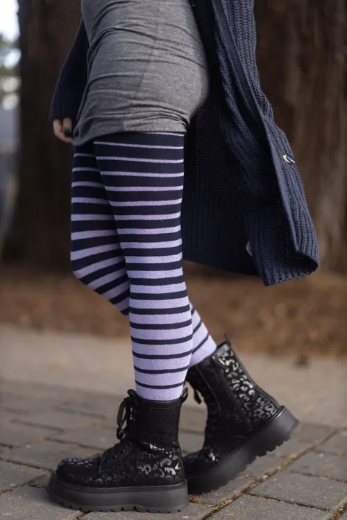 Longer Gradient Stripe Extraordinary Thigh High